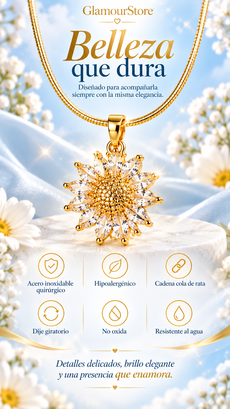 Collar Girasol Giratorio