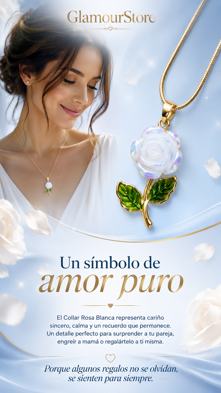 Collar Rosa Blanca
